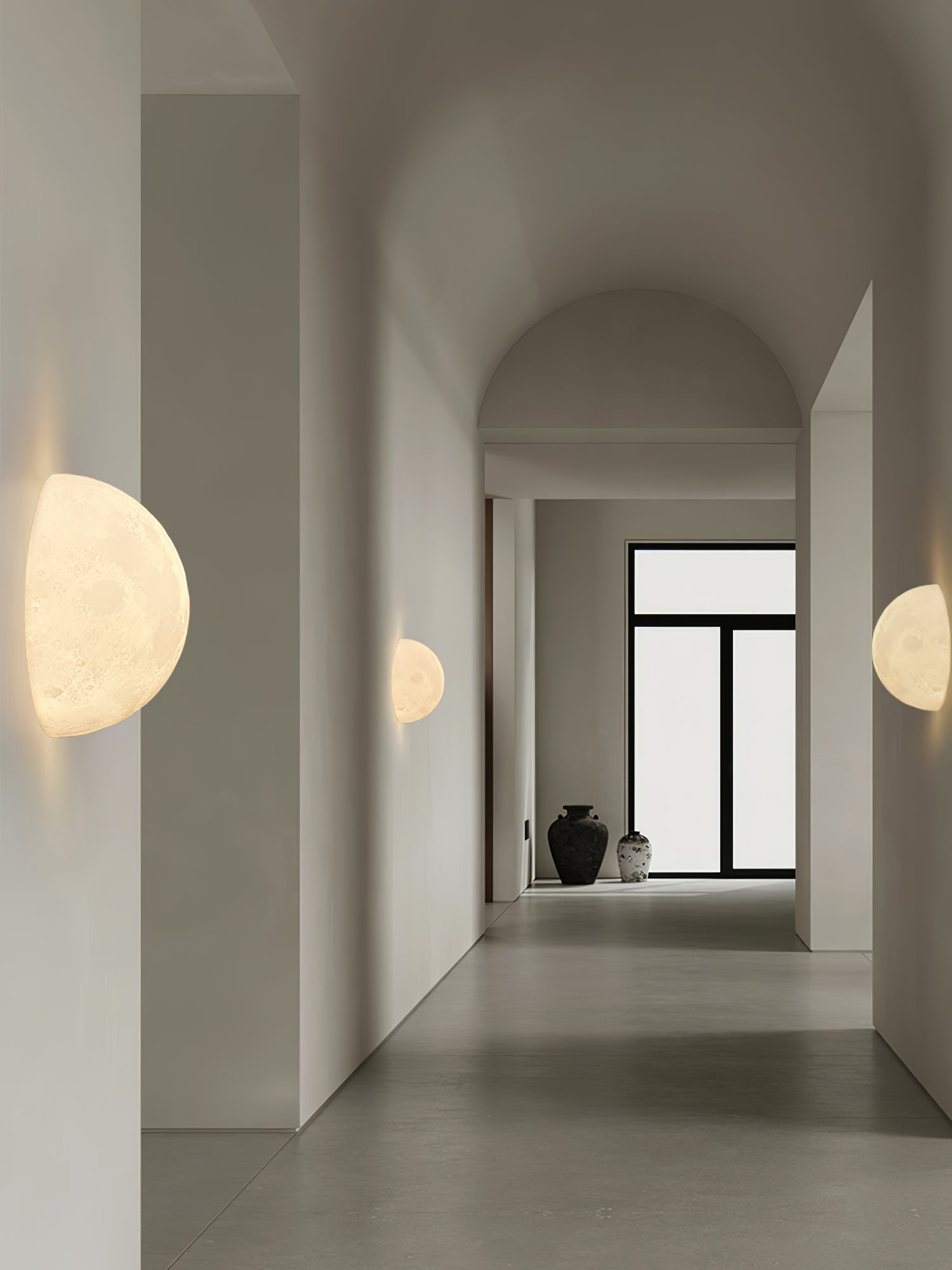 Brivel Nordic Art Moon 3D Plastic Wall Lamp-Neutral Decor