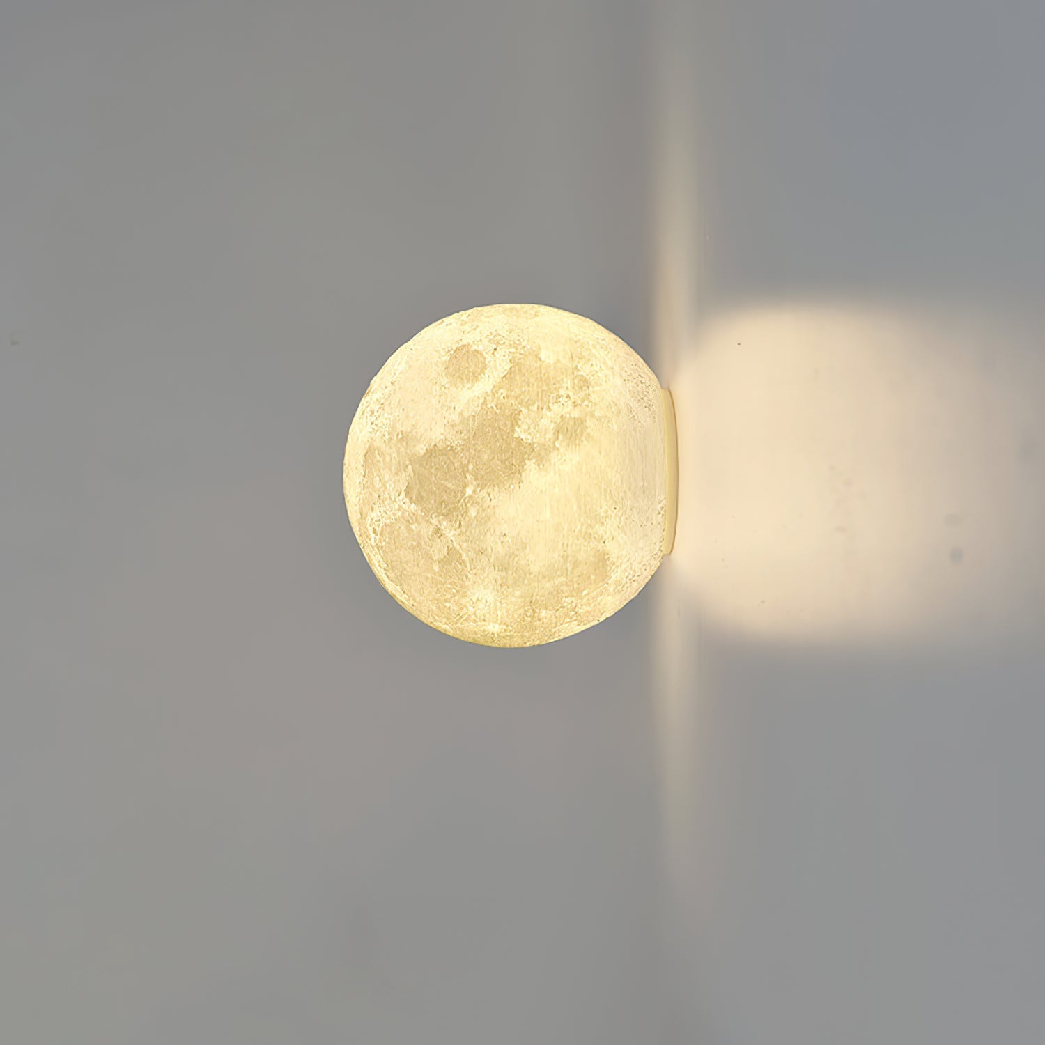 Brivel Nordic Art Moon 3D Plastic Wall Lamp-Neutral Decor