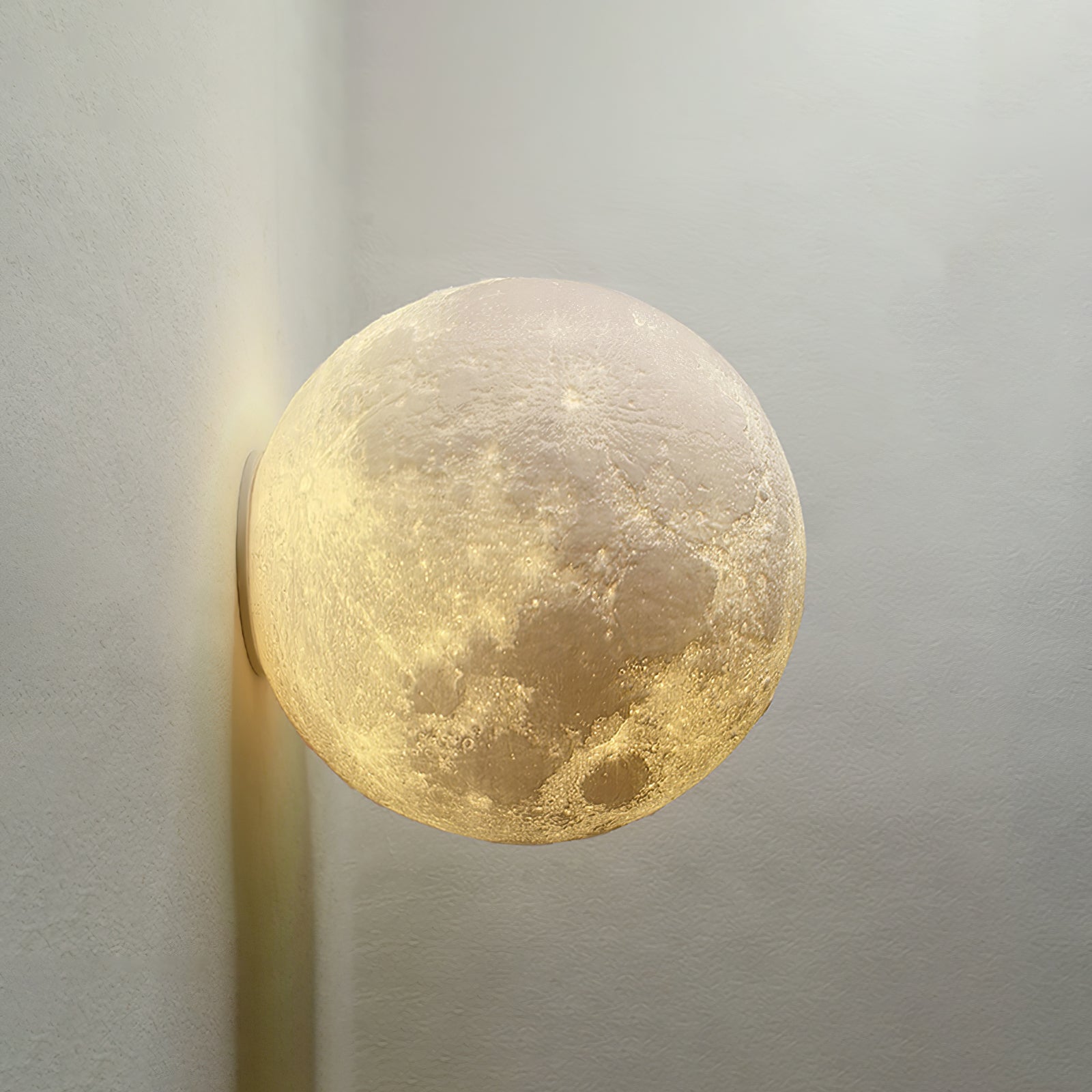 Brivel Nordic Art Moon 3D Plastic Wall Lamp-Neutral Decor