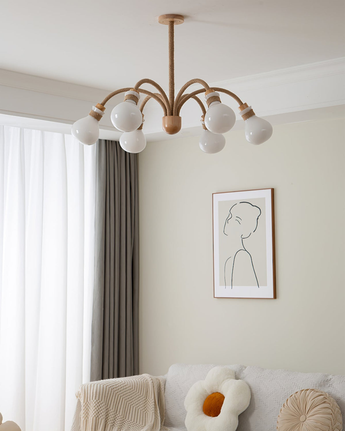 Wood Medusa Chandelier