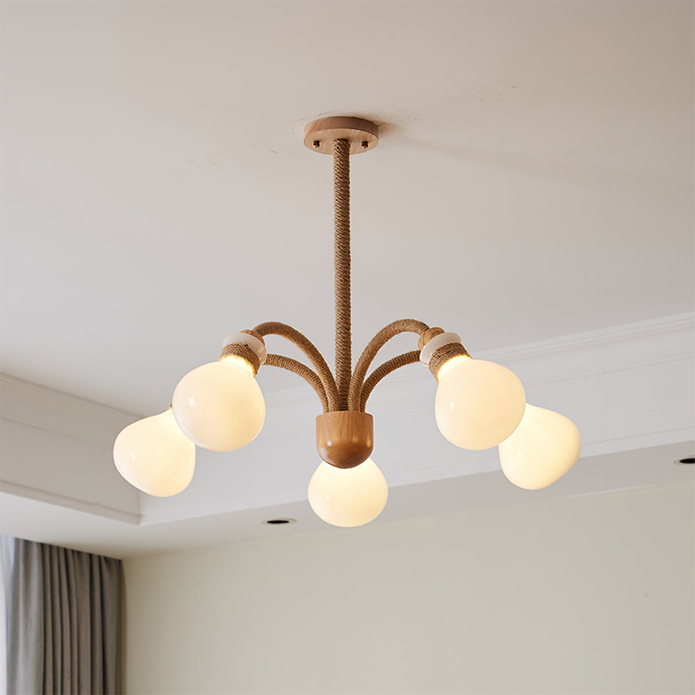 Wood Medusa Chandelier