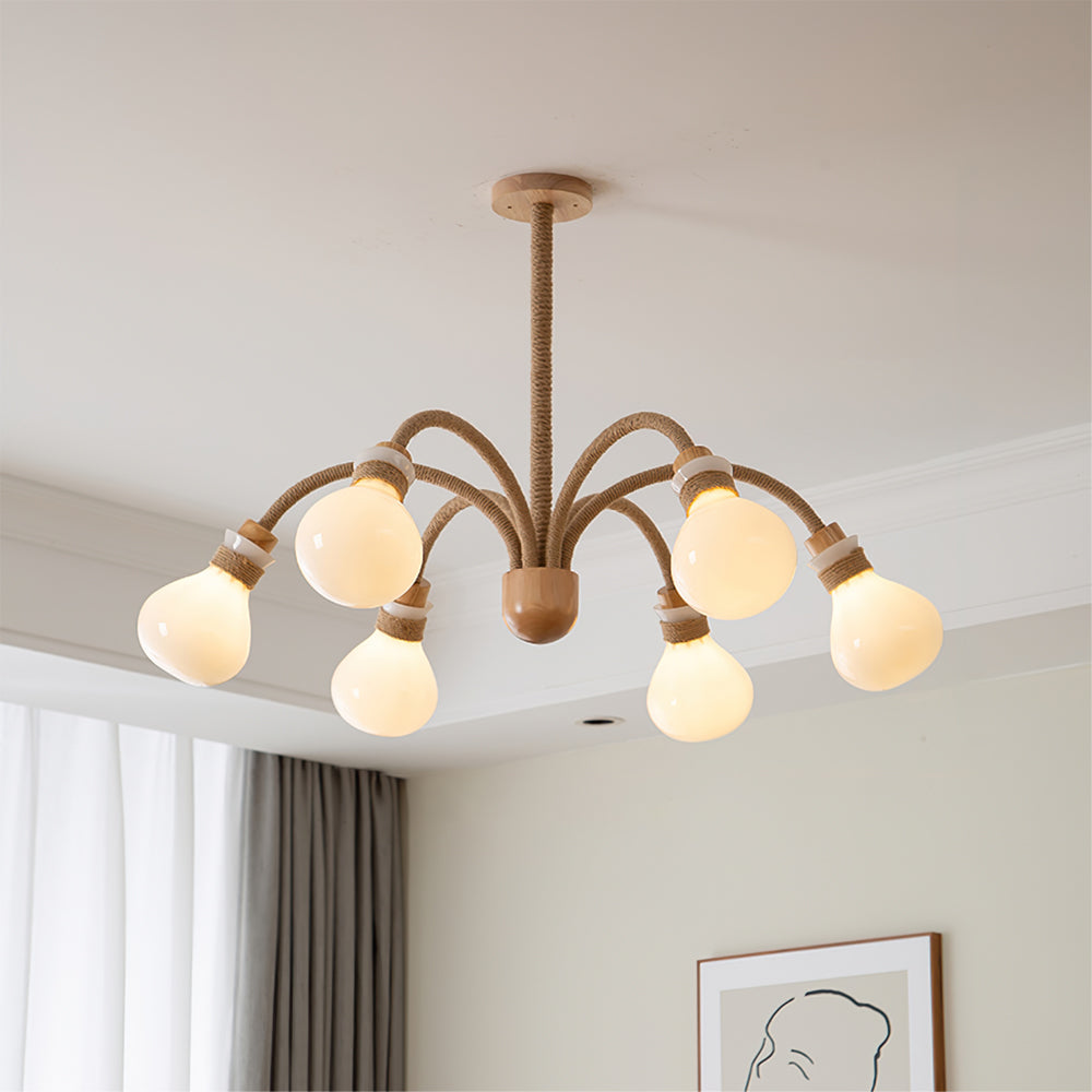 Wood Medusa Chandelier