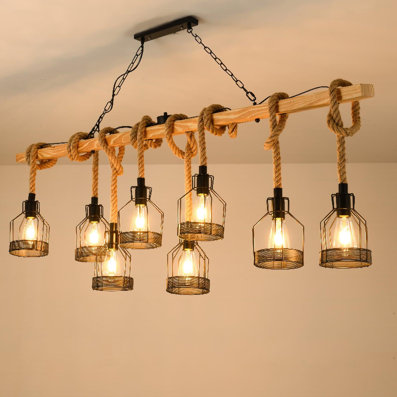 Arove Pendant Lamp Hemp Rope Industrial-Neutral Decor