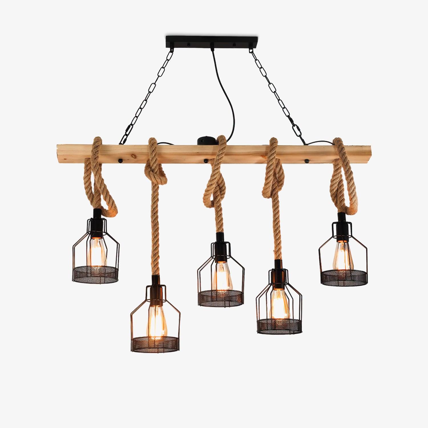 Arove Pendant Lamp Hemp Rope Industrial-Neutral Decor