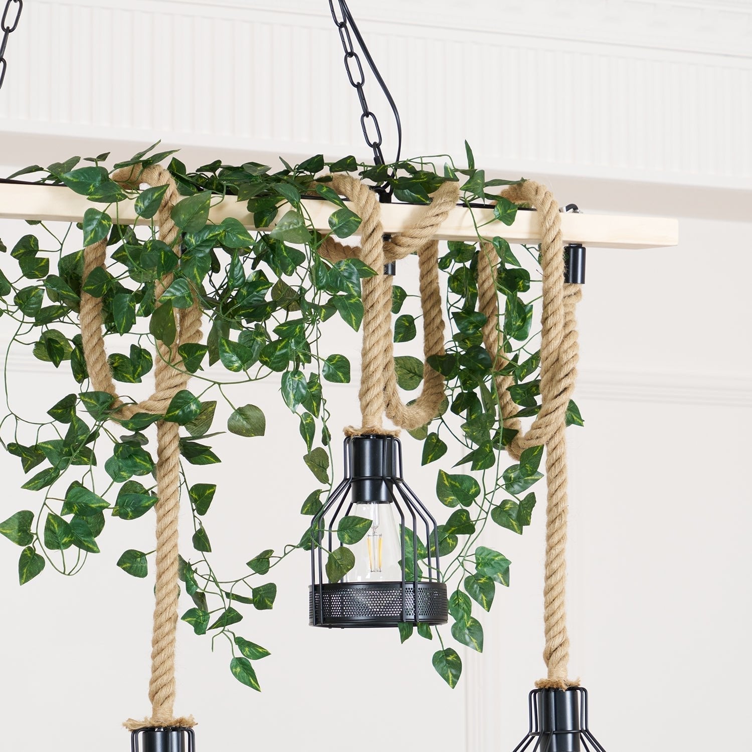 Arove Pendant Lamp Hemp Rope Industrial-Neutral Decor
