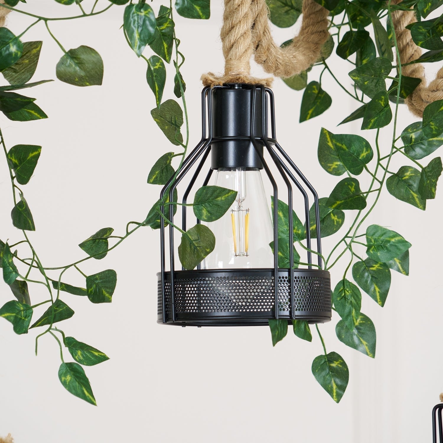 Arove Pendant Lamp Hemp Rope Industrial-Neutral Decor