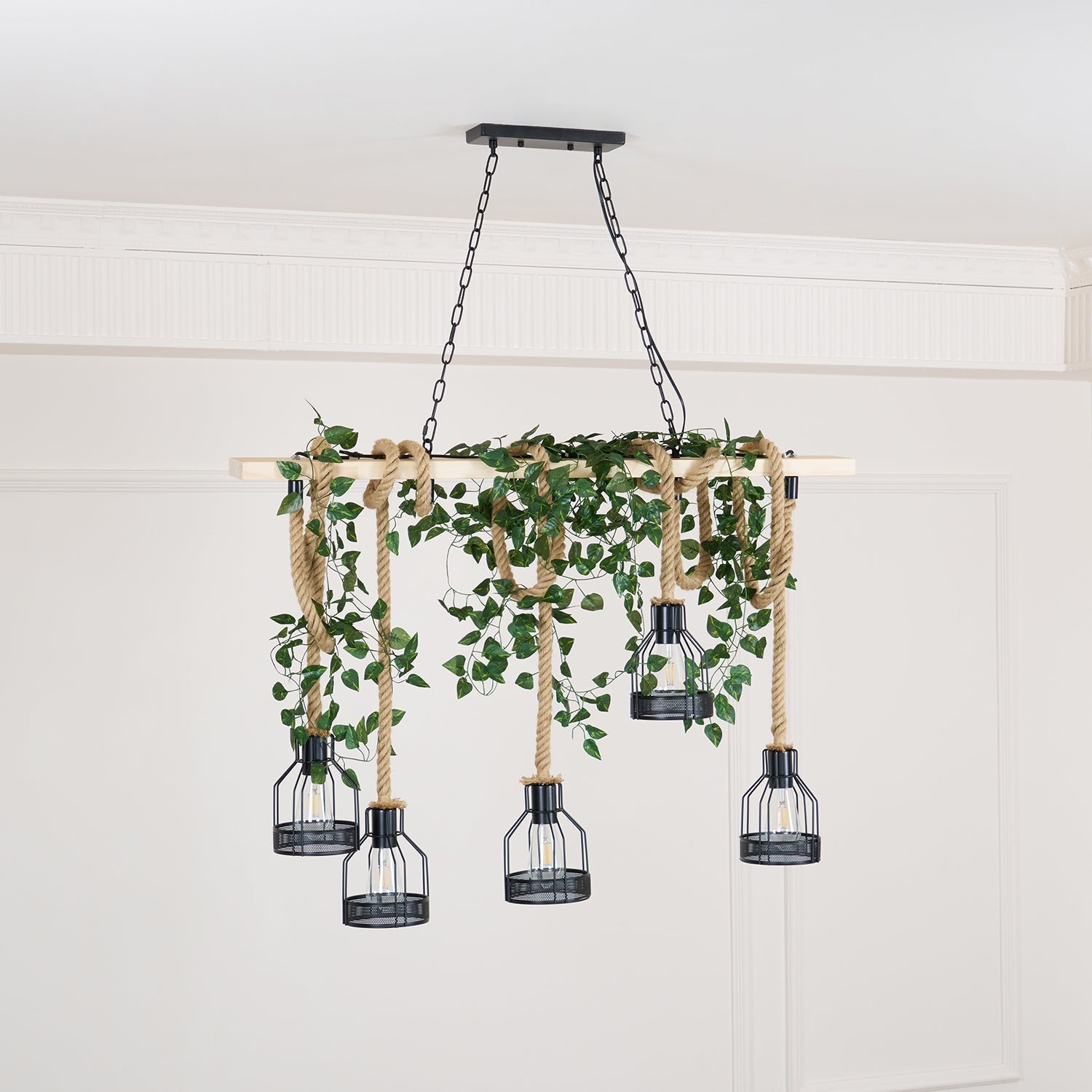 Arove Pendant Lamp Hemp Rope Industrial-Neutral Decor