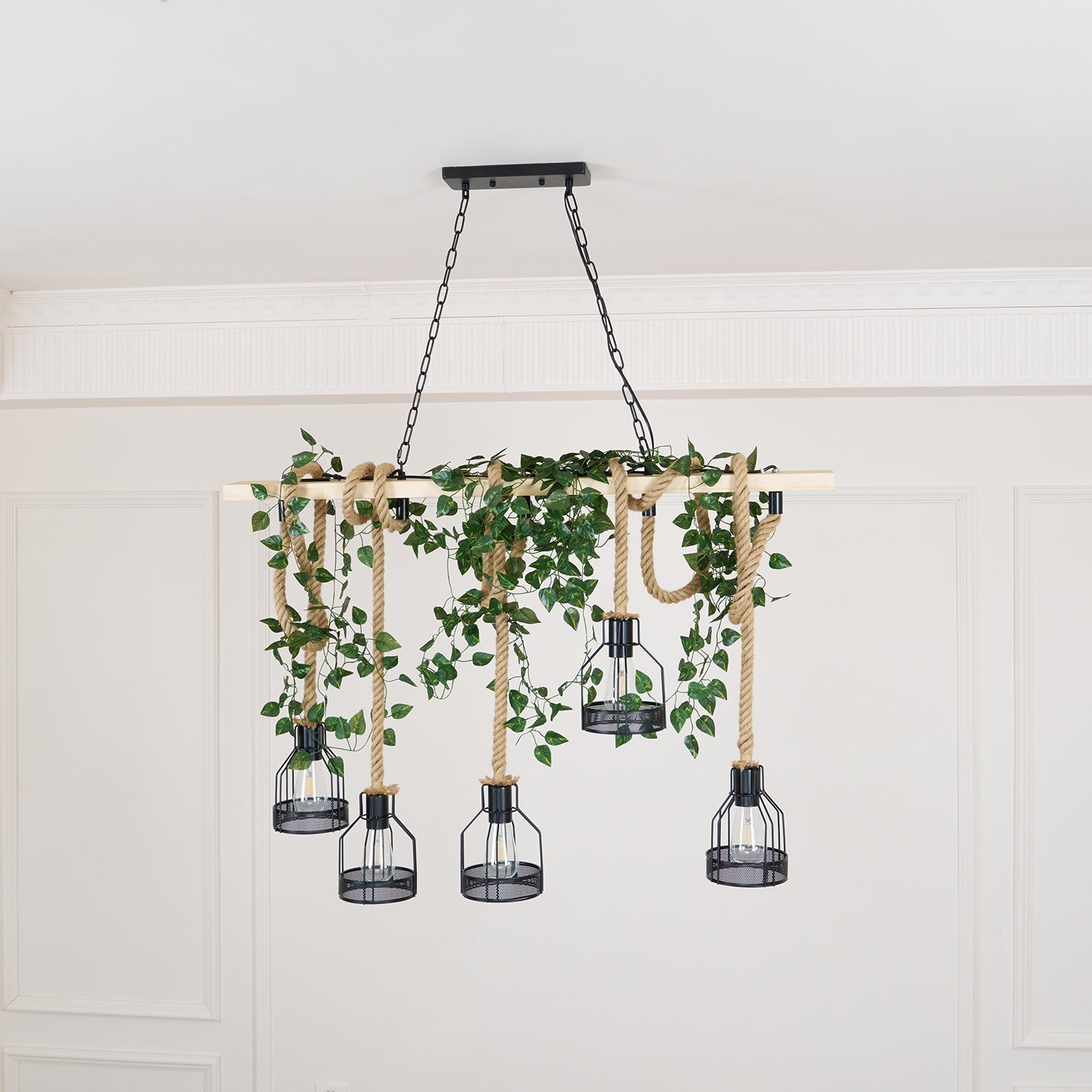 Arove Pendant Lamp Hemp Rope Industrial-Neutral Decor