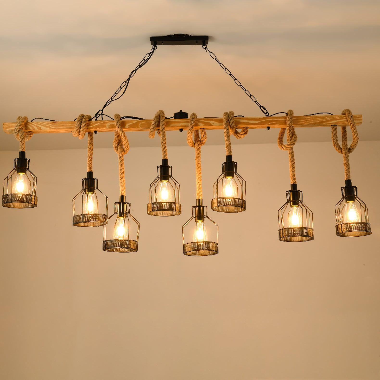 Arove Pendant Lamp Hemp Rope Industrial-Neutral Decor