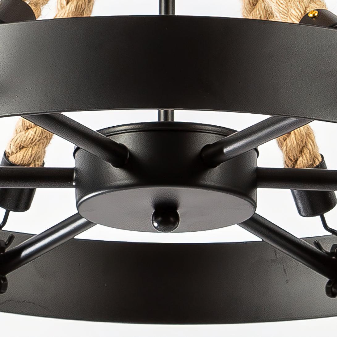 Aiden Industrial Chandelier-Neutral Decor