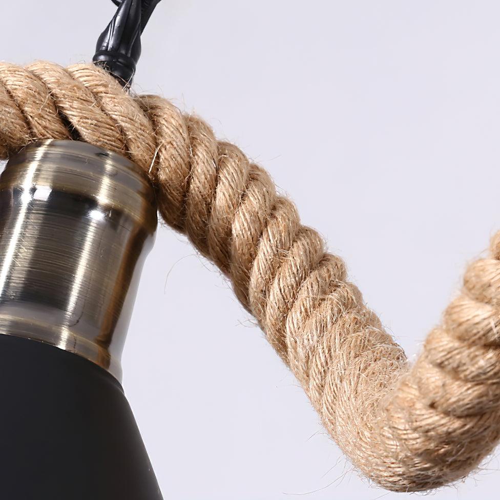 Novien Chandelier Hemp Rope Industrial Round-Neutral Decor