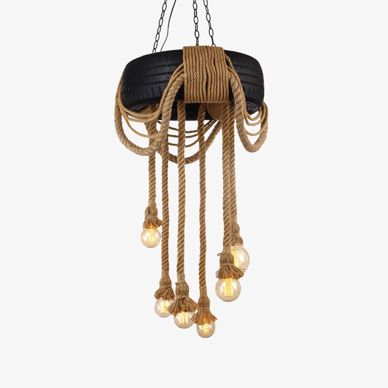 Larry Industrial Chandelier-Neutral Decor