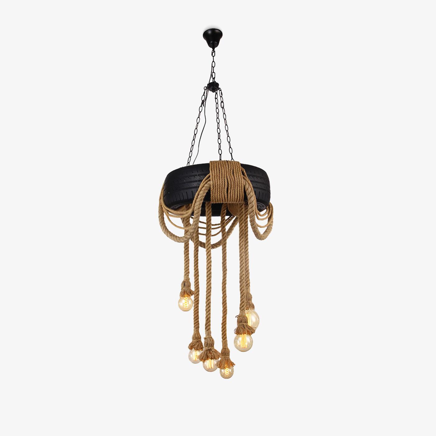 Larry Industrial Chandelier-Neutral Decor