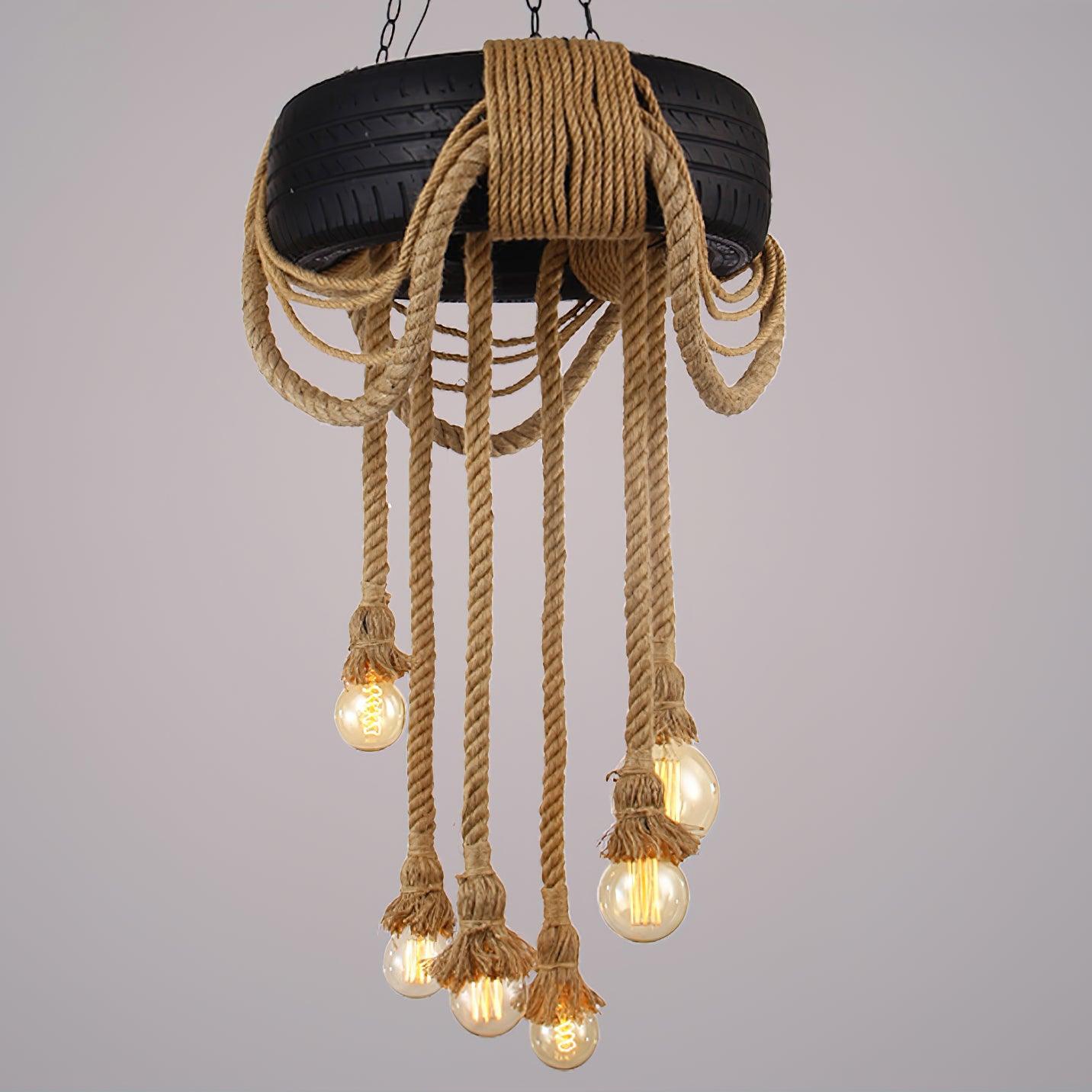 Larry Industrial Chandelier-Neutral Decor