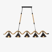 Lustra Chandelier Hemp Rope Industrial Wave-Neutral Decor