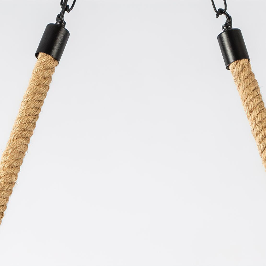Lustra Chandelier Hemp Rope Industrial Wave-Neutral Decor