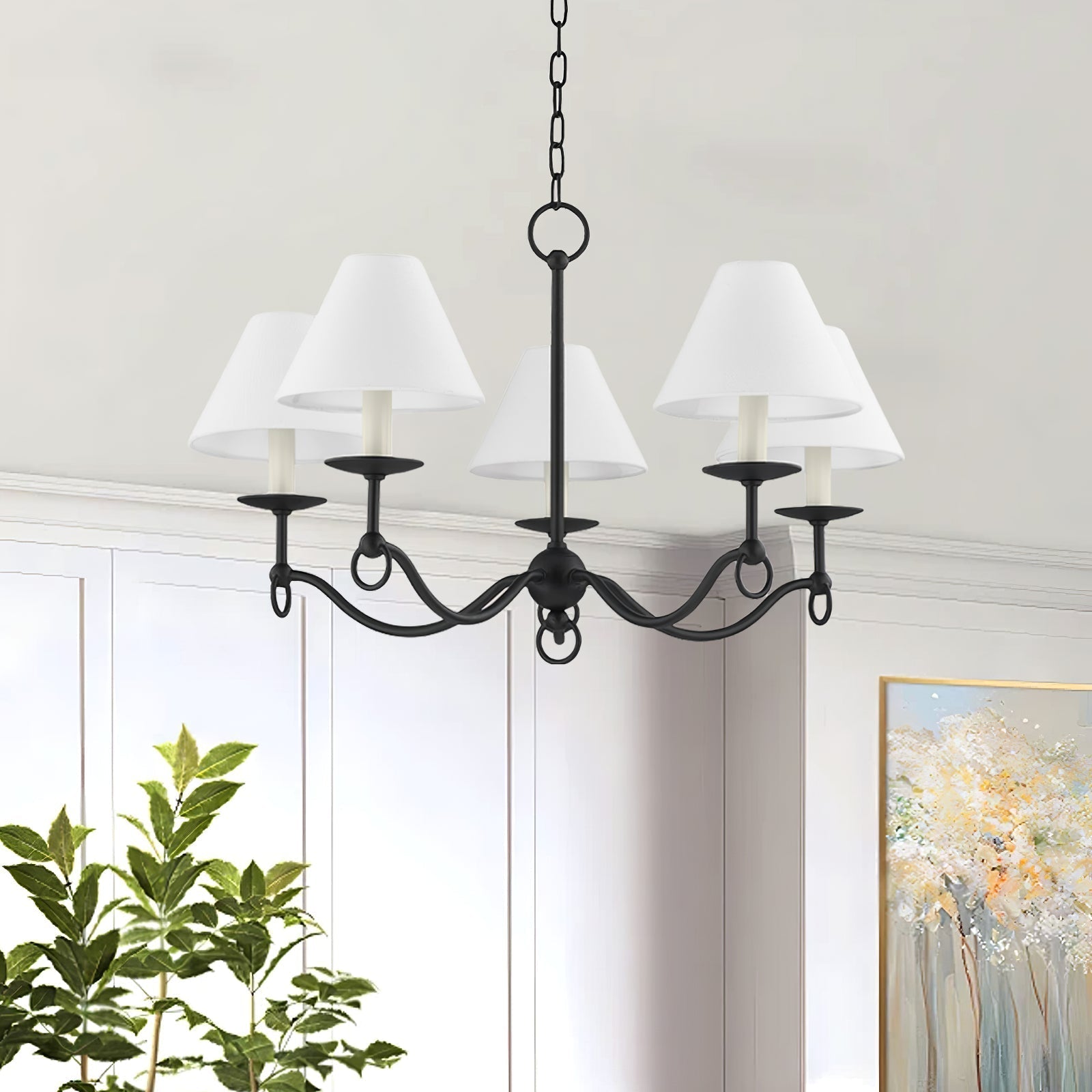 Aurora Chandelier Curved Arms Vintage-Neutral Decor
