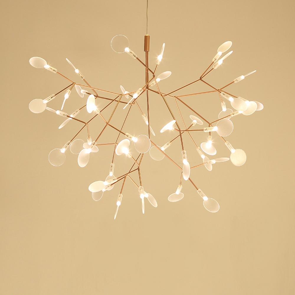 Lustra Chandelier Rose Gold Firefly LED Branch-Neutral Decor
