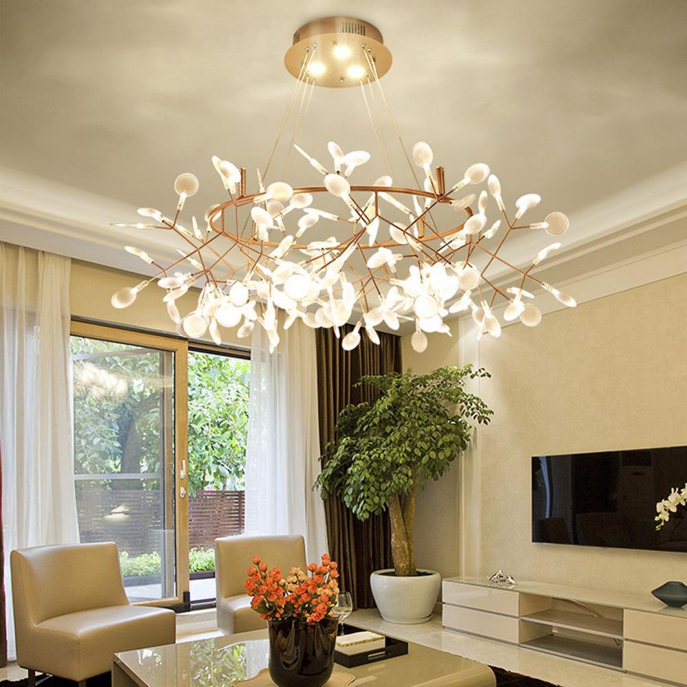 Lustra Chandelier Rose Gold Firefly LED Branch-Neutral Decor