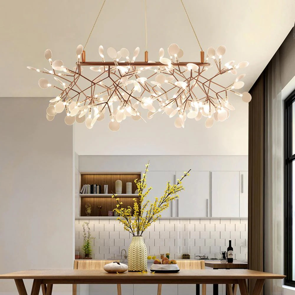 Lior Unique Sputnik Art Deco Firefly Chandelier. Living Room/ Bedroom - Neutral Decor