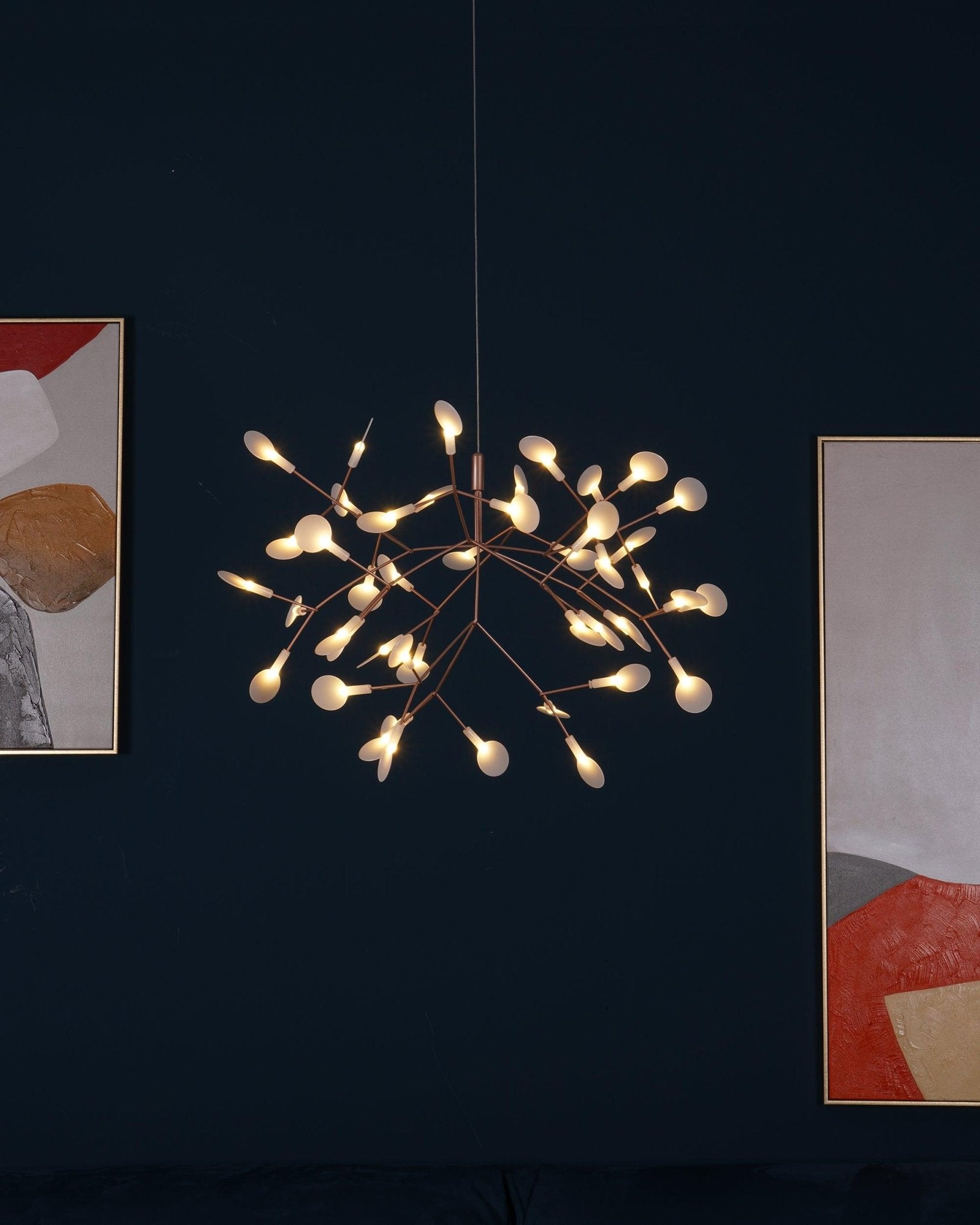 Lustra Chandelier Rose Gold Firefly LED Branch-Neutral Decor