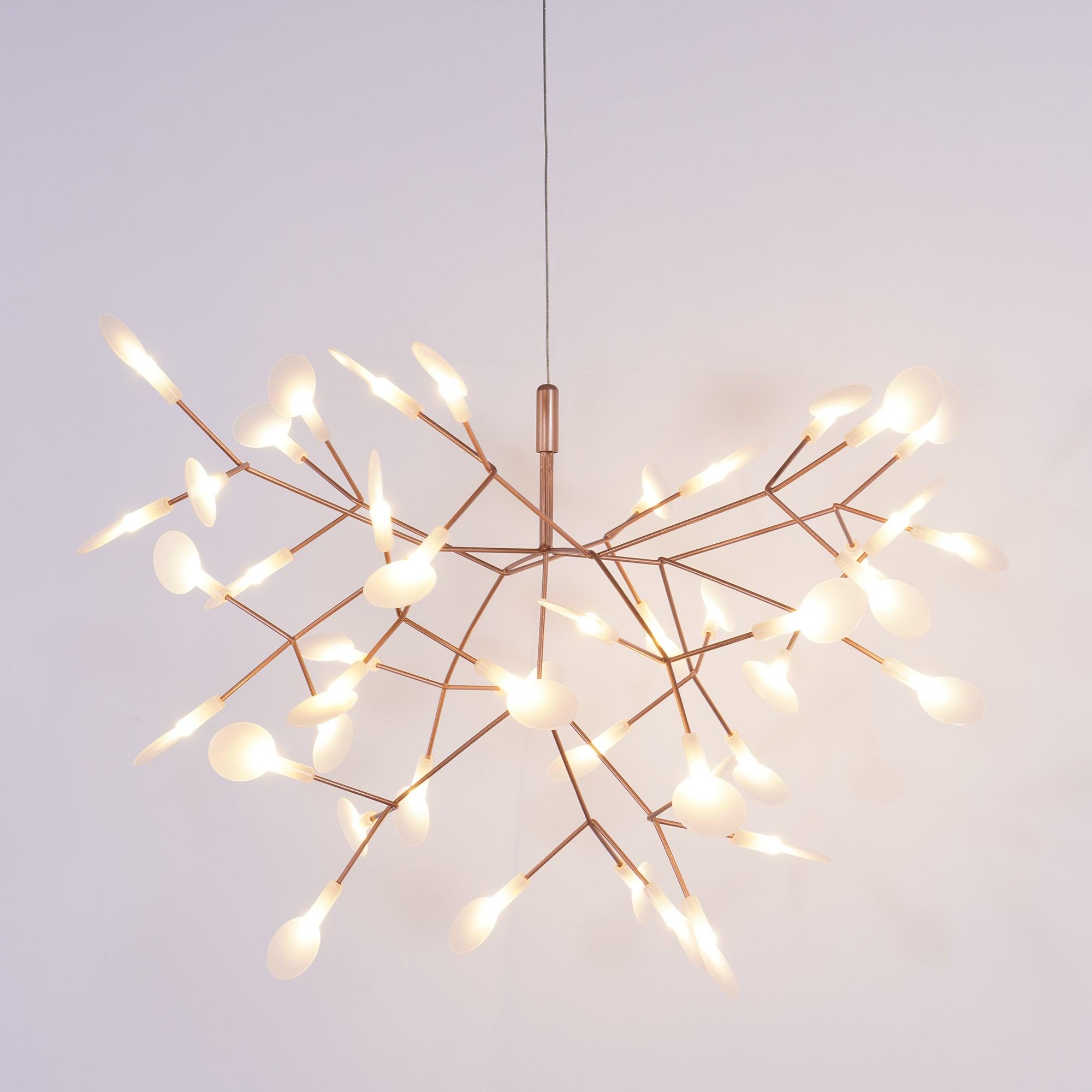 Lustra Chandelier Rose Gold Firefly LED Branch-Neutral Decor