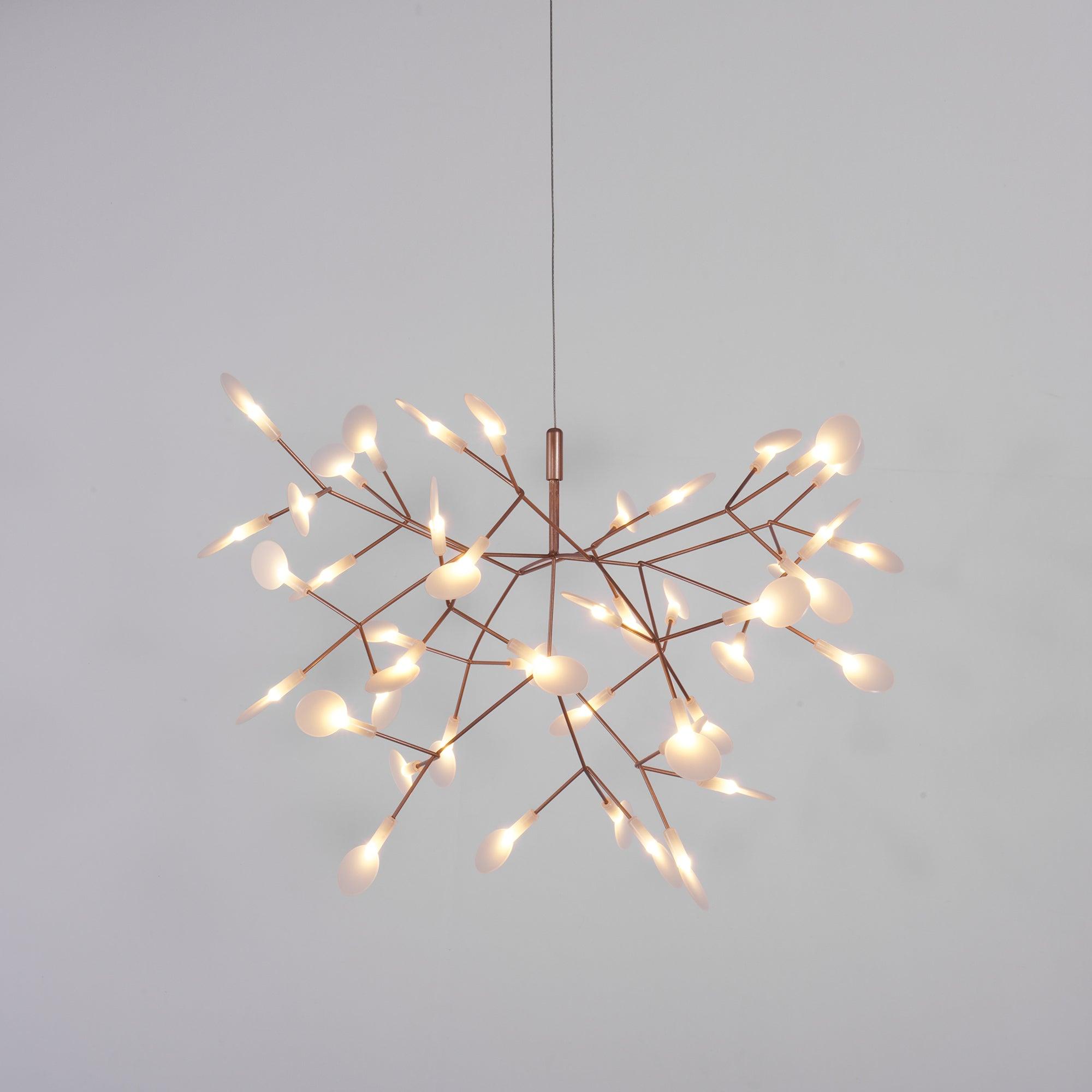 Lustra Chandelier Rose Gold Firefly LED Branch-Neutral Decor