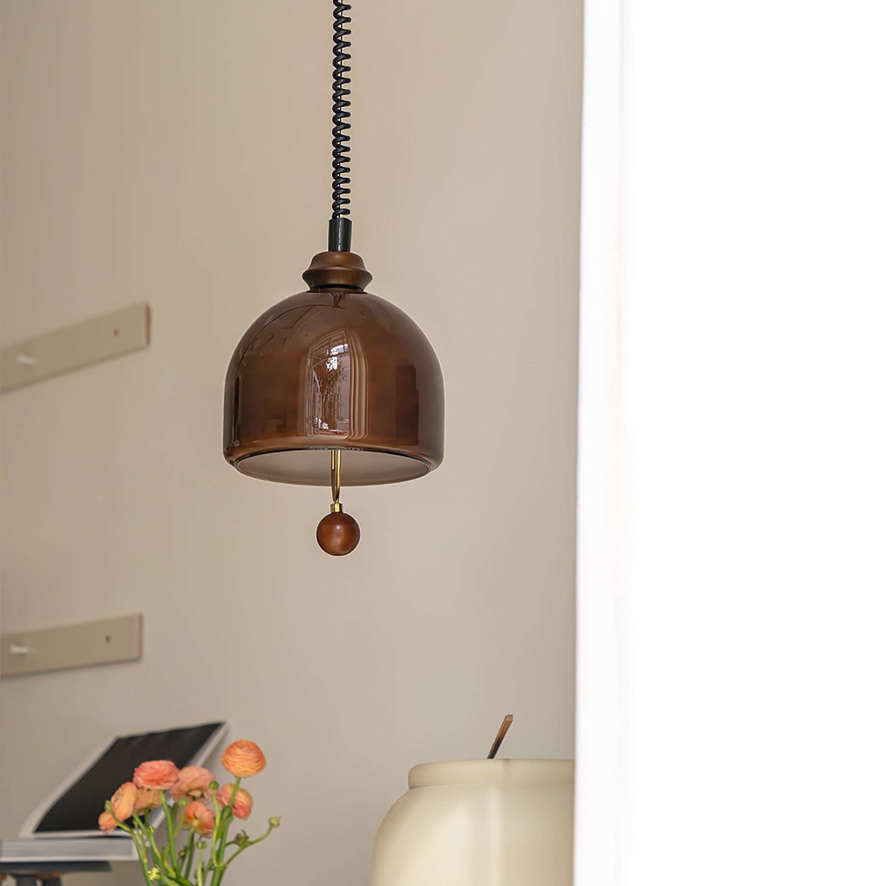 Yael MInimalist Wood Pendant Light-Neutral Decor
