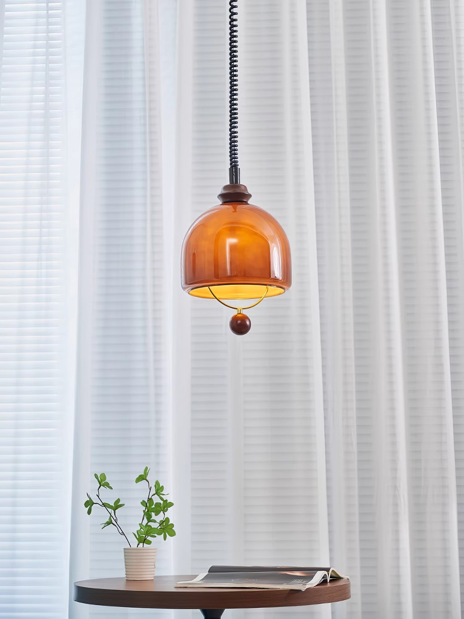 Yael MInimalist Wood Pendant Light-Neutral Decor