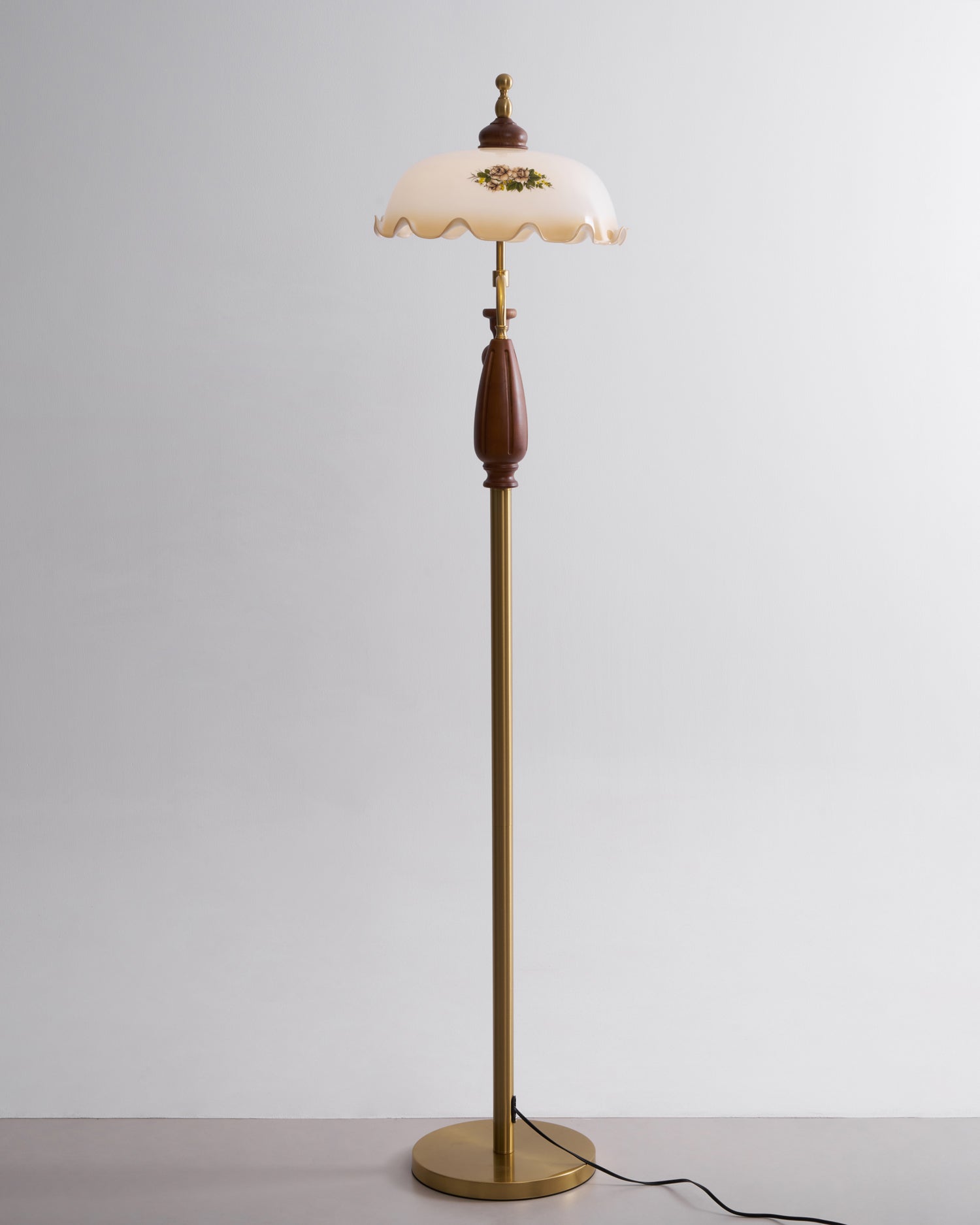Volorel Vintage Glass Floor Lamp-Neutral Decor