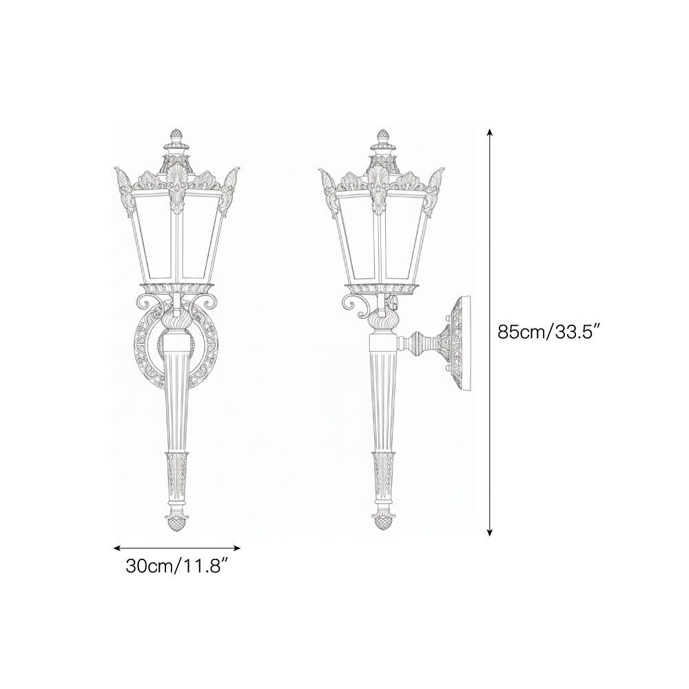 The Heritage Wall Lamp installed in a sophisticated living room.