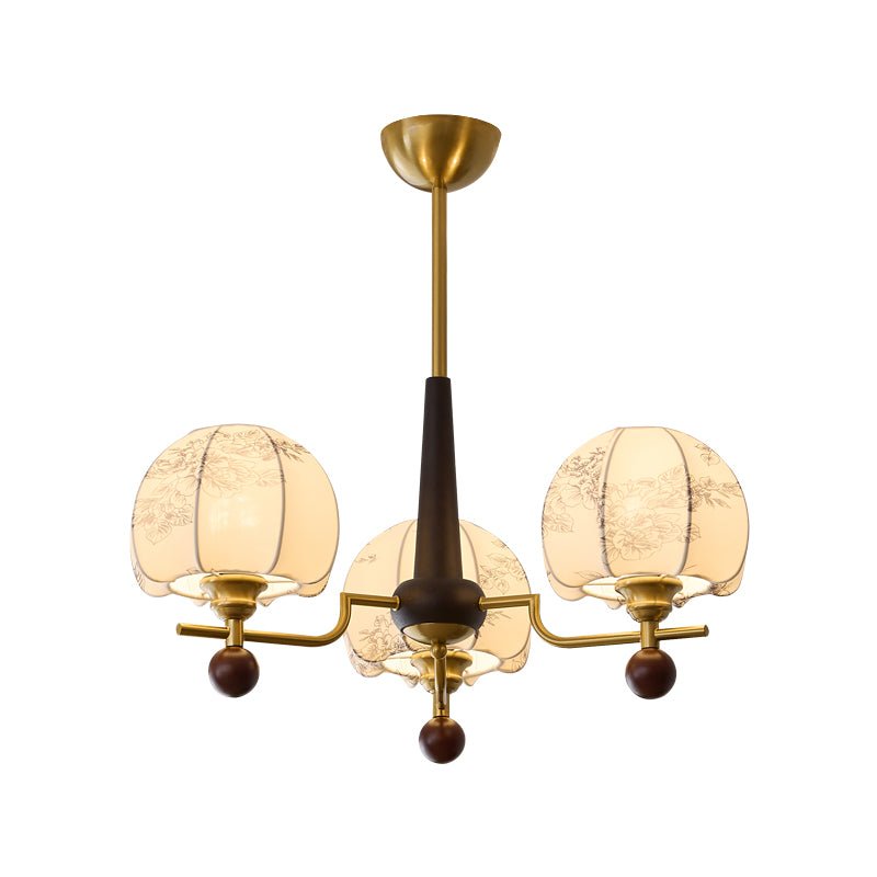 Acarira Premium Nordic Art Bloom Wood Fabric Chandelier-Neutral Decor