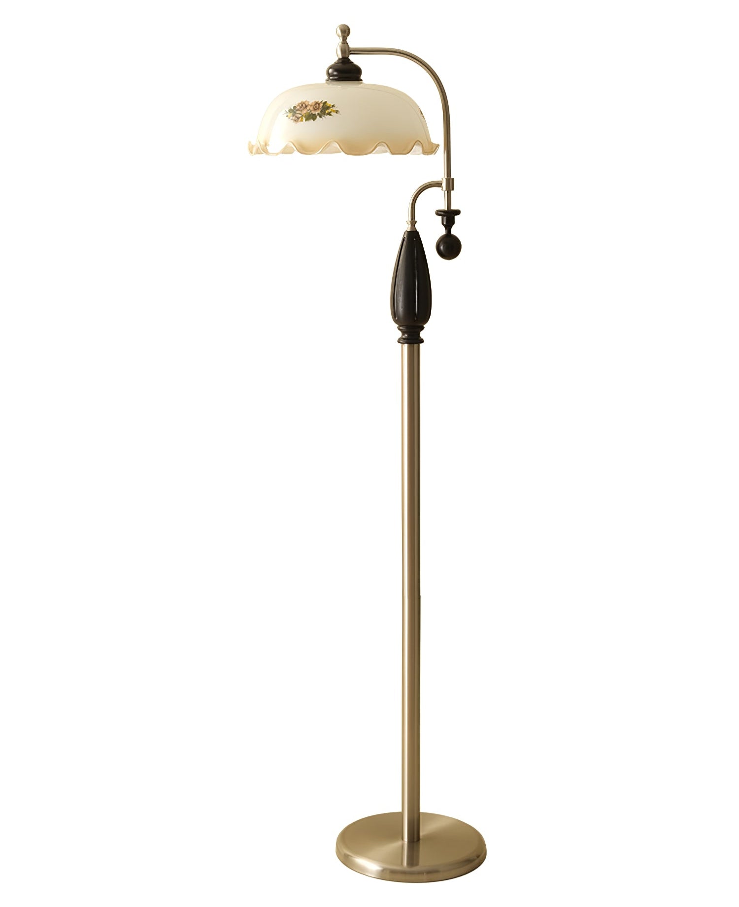 Volorel Vintage Glass Floor Lamp-Neutral Decor