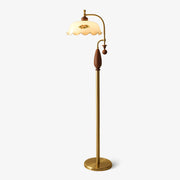 Volorel Vintage Glass Floor Lamp-Neutral Decor