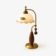 Caspian Wood Vintage Table Lamp-Neutral Decor