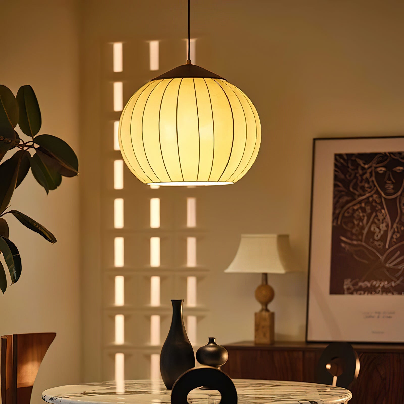 Lustra Pendant Lamp Lantern Minimalist-Neutral Decor
