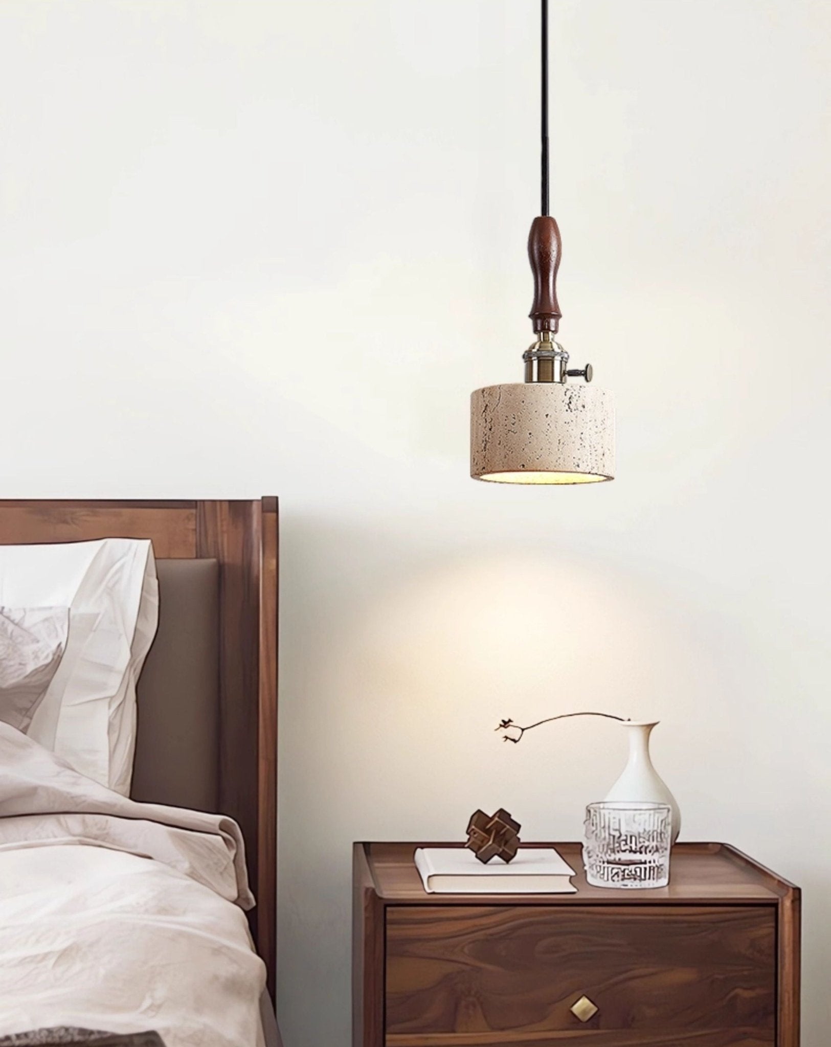 Heritage Stone Pendant Lamp-Neutral Decor