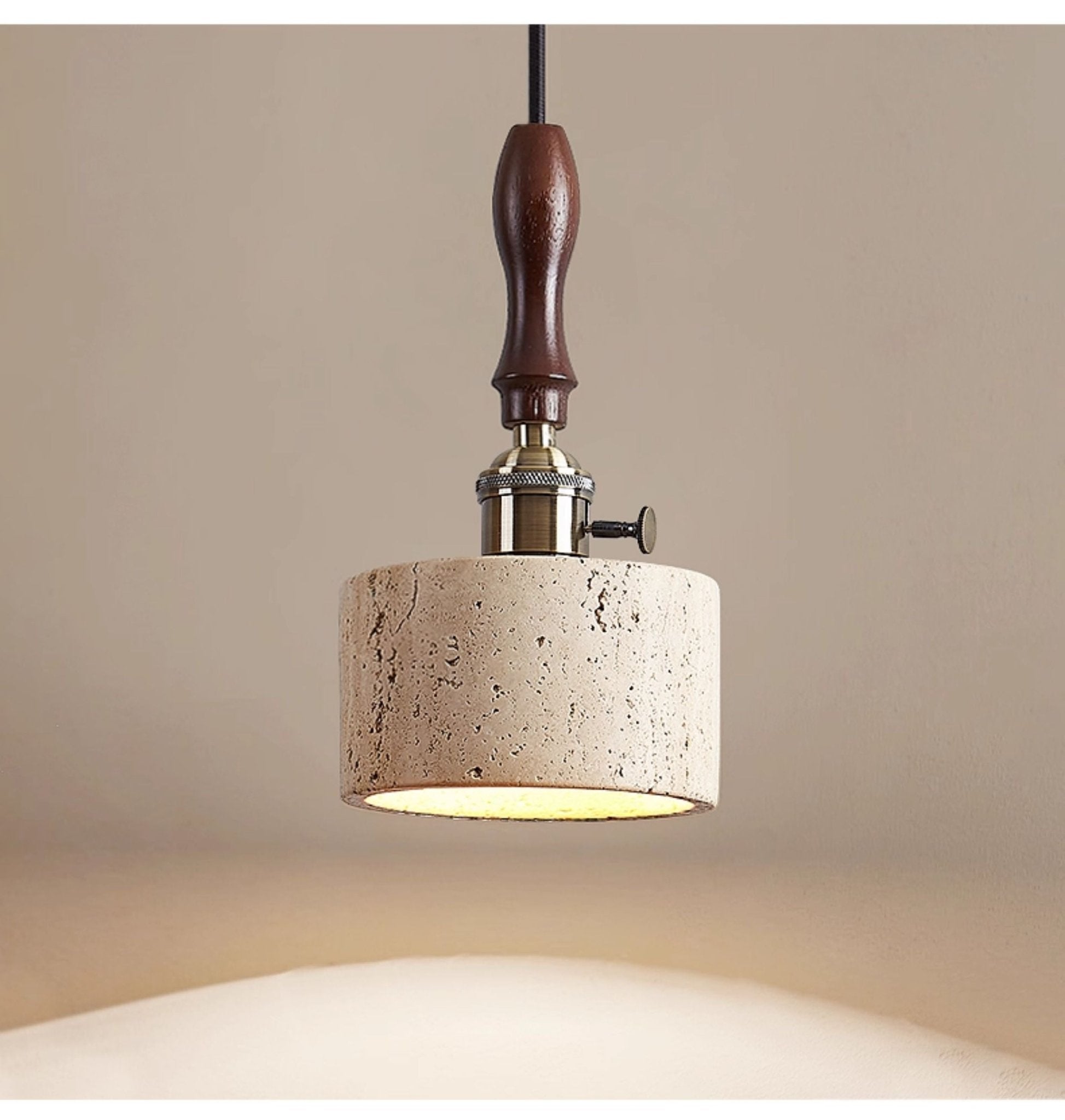 Heritage Stone Pendant Lamp-Neutral Decor