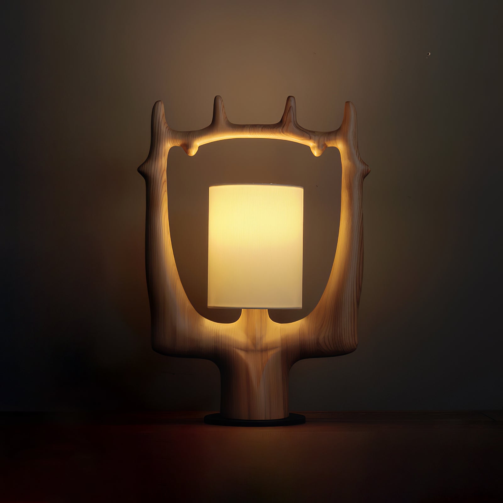 Roise Nature Wood Table Lamp-Neutral Decor