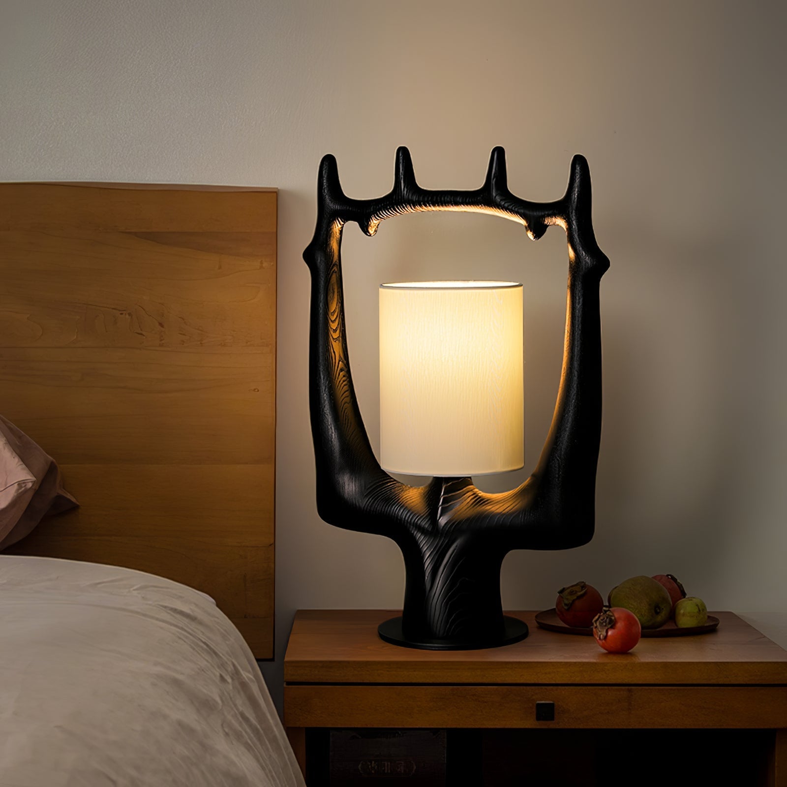 Roise Nature Wood Table Lamp-Neutral Decor