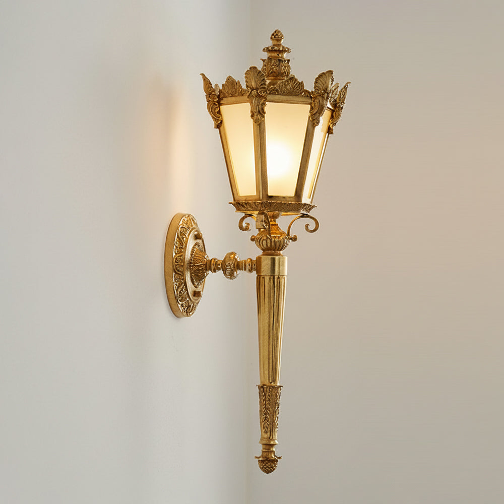 Detail of the mounting plate and hardware for the Heritage Wall Lamp.