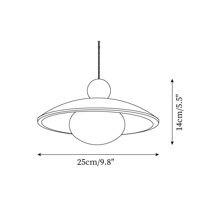 Travaro Travertine Pendant Light with Wooden Accent