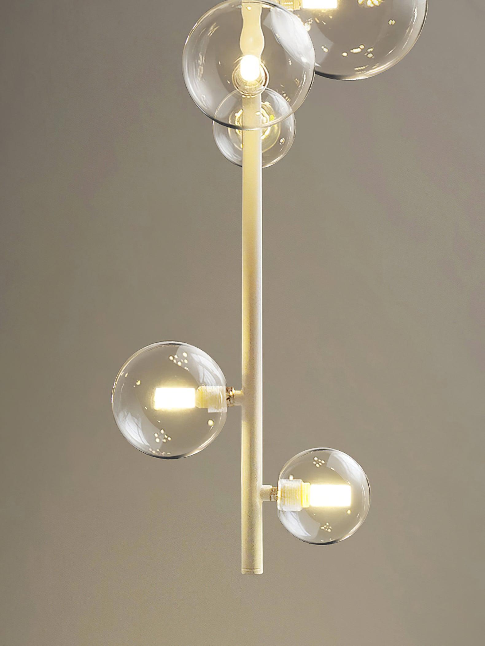 Lustra Pendant Light Brass Glass Cascading for Hallway-Neutral Decor