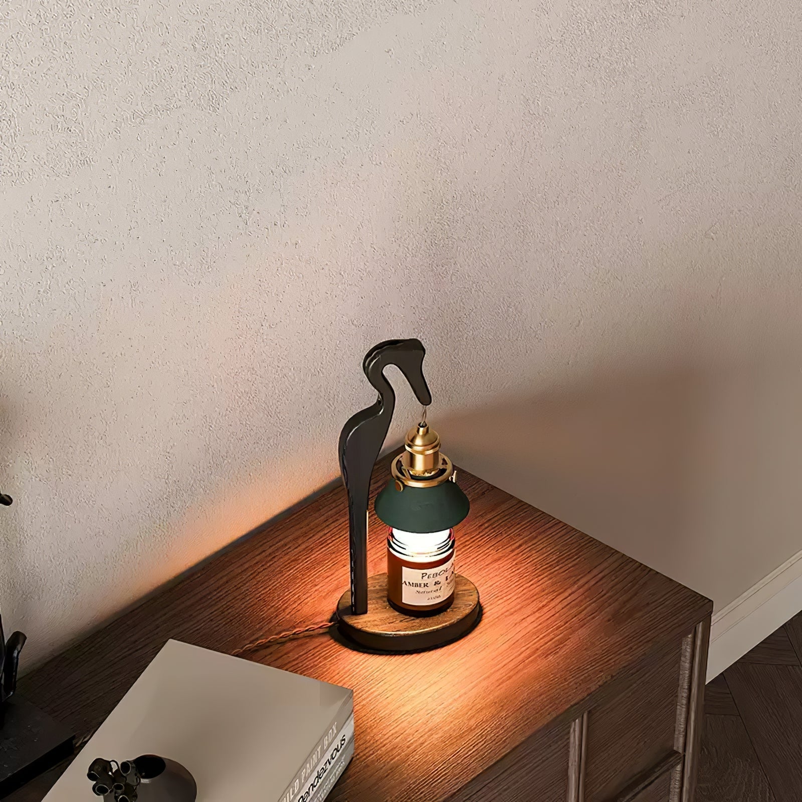 Cyn Wood Artistic Table Lamp-Neutral Decor