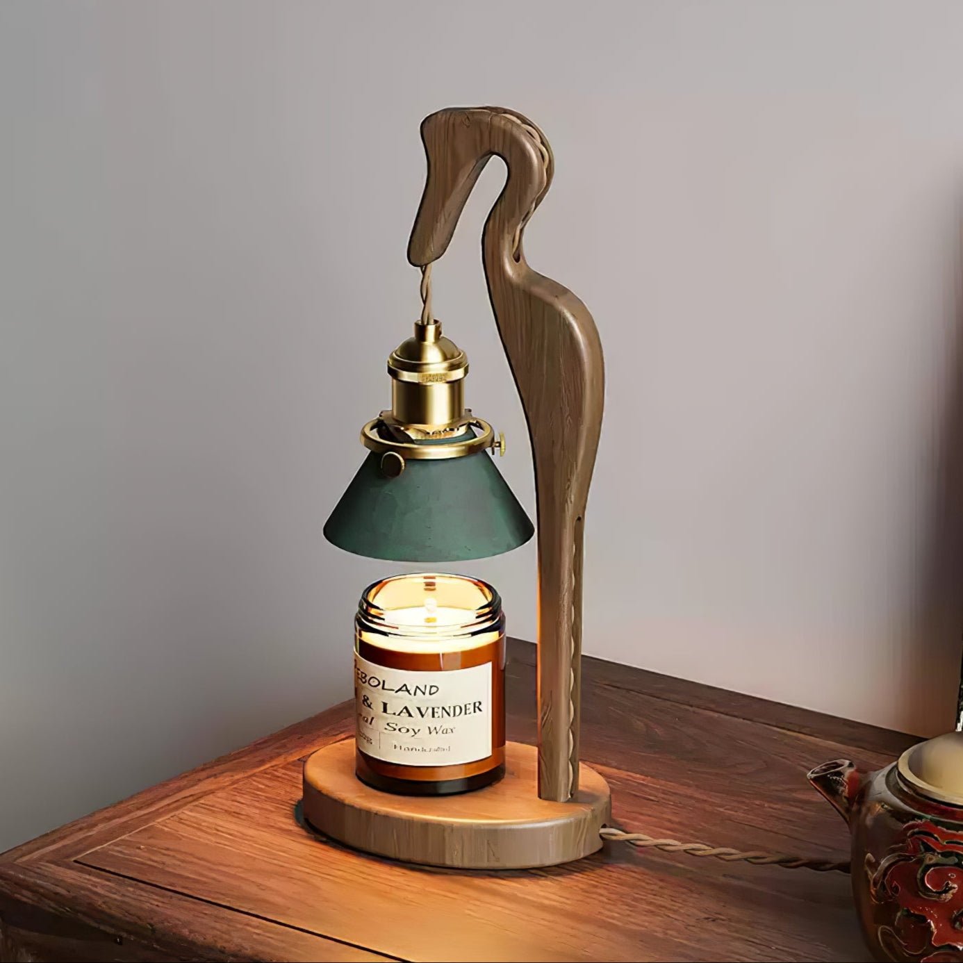 Cyn Wood Artistic Table Lamp-Neutral Decor