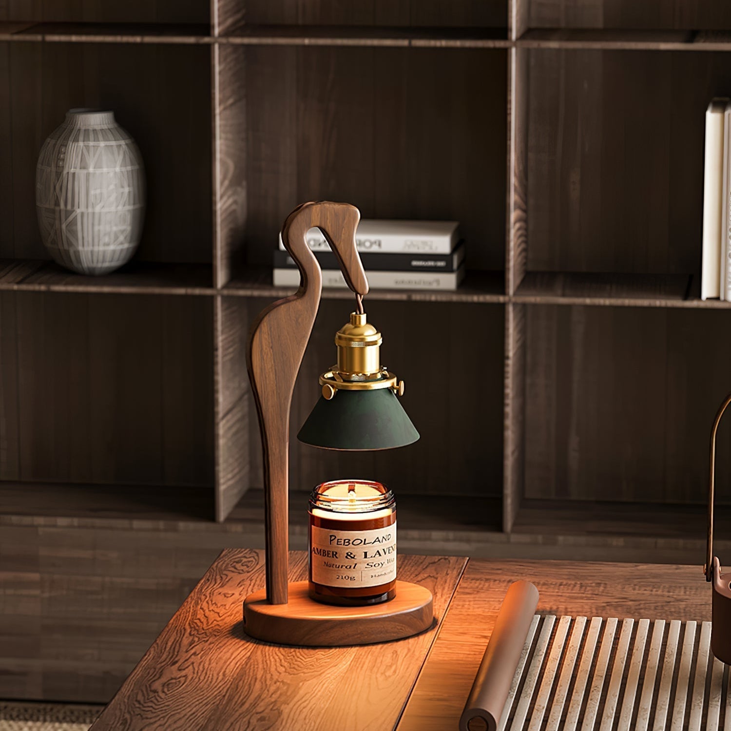 Cyn Wood Artistic Table Lamp-Neutral Decor