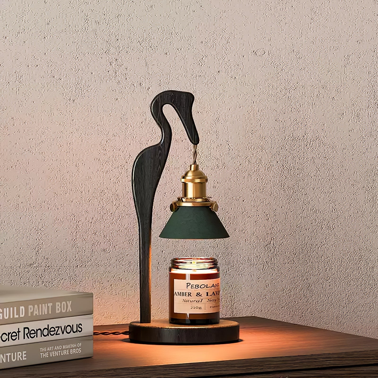 Cyn Wood Artistic Table Lamp-Neutral Decor