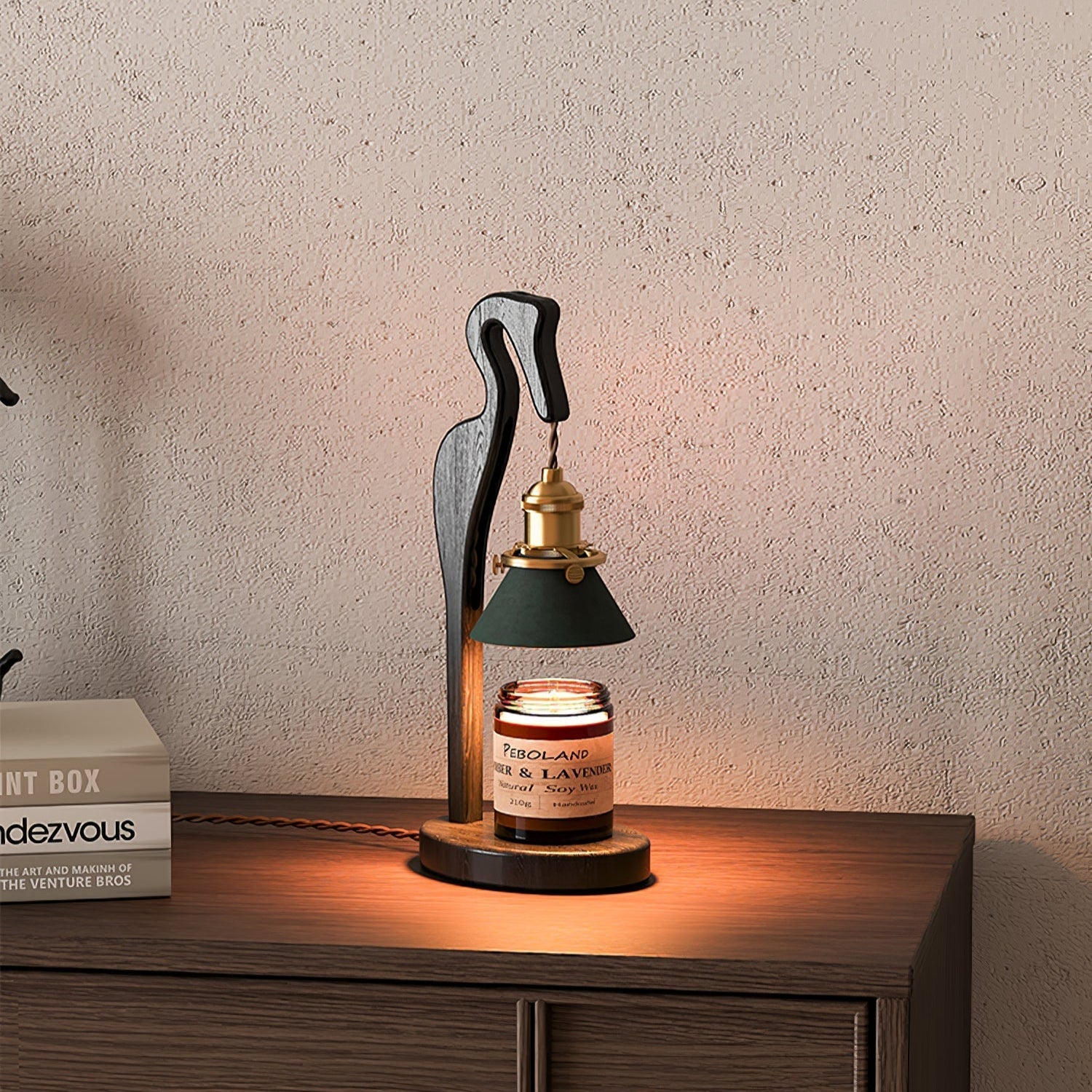 Cyn Wood Artistic Table Lamp-Neutral Decor
