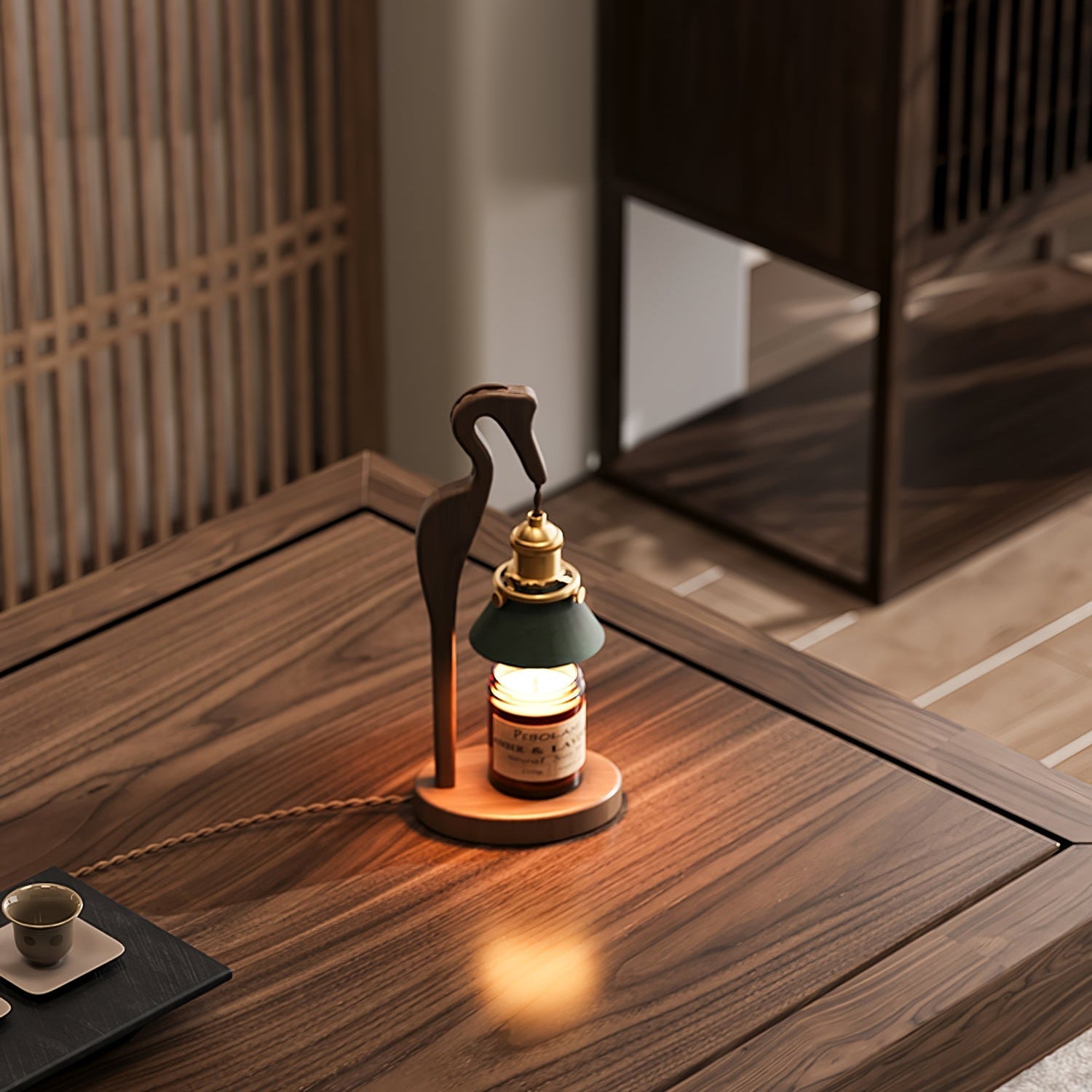 Cyn Wood Artistic Table Lamp-Neutral Decor