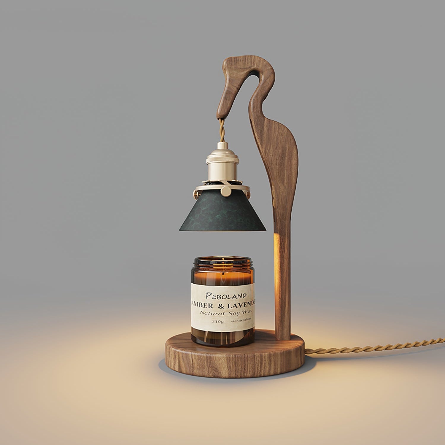 Cyn Wood Artistic Table Lamp-Neutral Decor